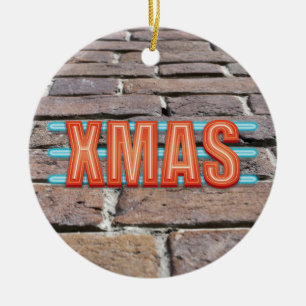 JULAFTON-tecken Julgransprydnad Keramik