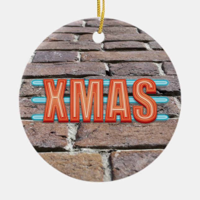 JULAFTON-tecken Julgransprydnad Keramik (Framsidan)