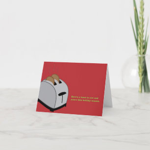 Julafton Toaster - Röd Helgkort