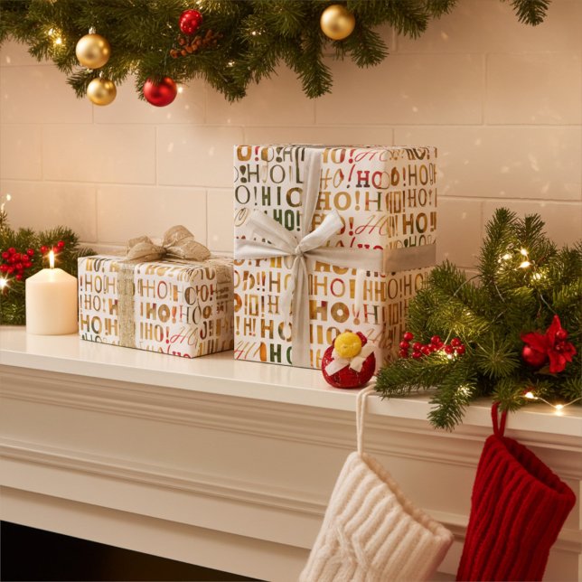 Julafton tomtens Hälsning HO! HO! HO! Presentpapper (Skapare uppladdad)