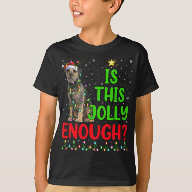 Julafton Träd är det här Gräns Terrier Chri, det ä T Shirt (Framsida)