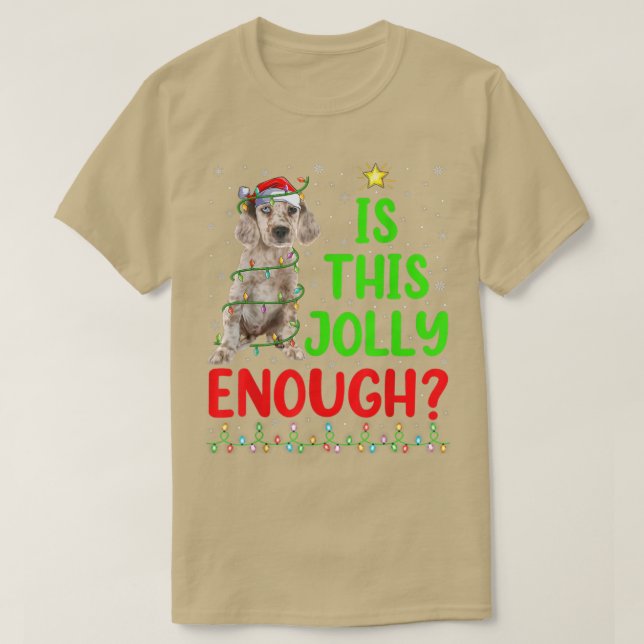 Julafton Träd är detta glatt nog engelska brev Chr T Shirt (Design framsida)