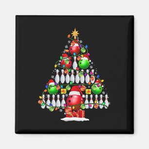 Julafton Träd Bowling Julafton Ljus Santa Bowling Magnet