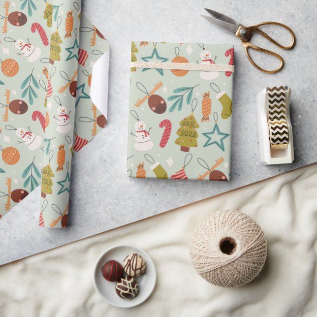 Julafton Träd Färgad Noel-jul Presentpapper (Skapare uppladdad)