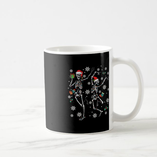 Julafton Träd jul jul Ljus jul jul Skeleton Danc Kaffemugg (Höger)