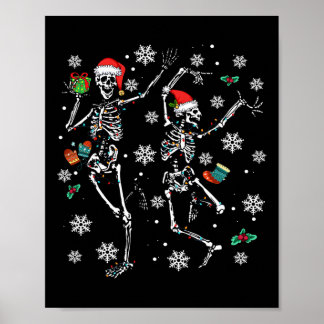 Julafton Träd jul jul Ljus jul jul Skeleton Danc Poster