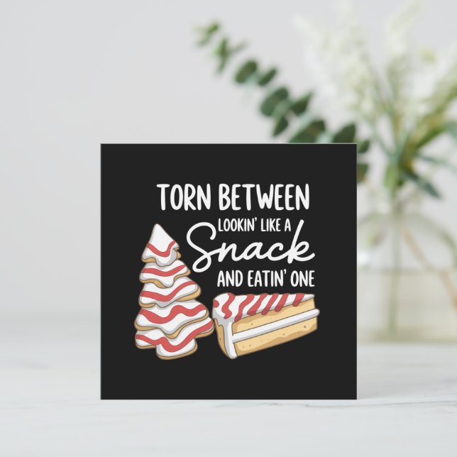 Julafton Träd kummelns havskräfta mellan Tittar so Julkort (Stående Fram)