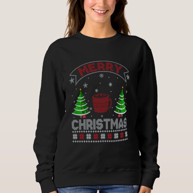 Julafton Träd Lighting Manar Women Hett Cocoa Ugly T Shirt (Framsida)