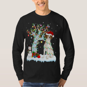 Julafton Träd Lighting Santa Hat Brittany Spain Hu T Shirt