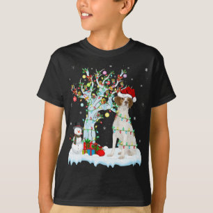 Julafton Träd Lighting Santa Hat Brittany Spain Hu T Shirt