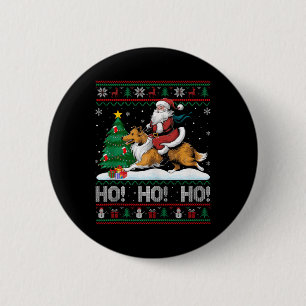 Julafton Träd Lighting Santa Riding Collie Hund Ch Knapp