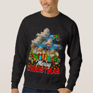 Julafton Träd Ljus jul Pajama Fish Animals Lov Lång Ärmad Tröja