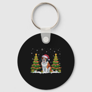 Julafton Träd Ljus Saint Bernard Hund juljuljul Nyckelring