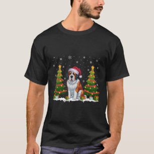 Julafton Träd Ljus Saint Bernard Hund juljuljul T Shirt