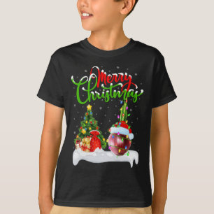 Julafton Träd Ljus Santa Hat Vegetable Onion Chris T Shirt