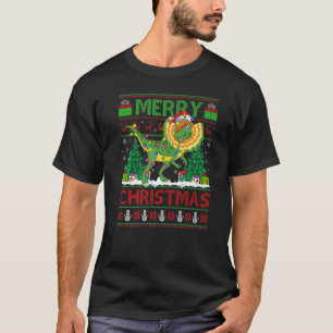 Julafton Träd Ljus Ugly Santa Dilofosaurus Dinosau T Shirt