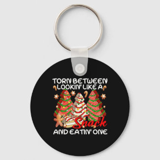 Julafton Träd mellan kök och säck Nyckelring