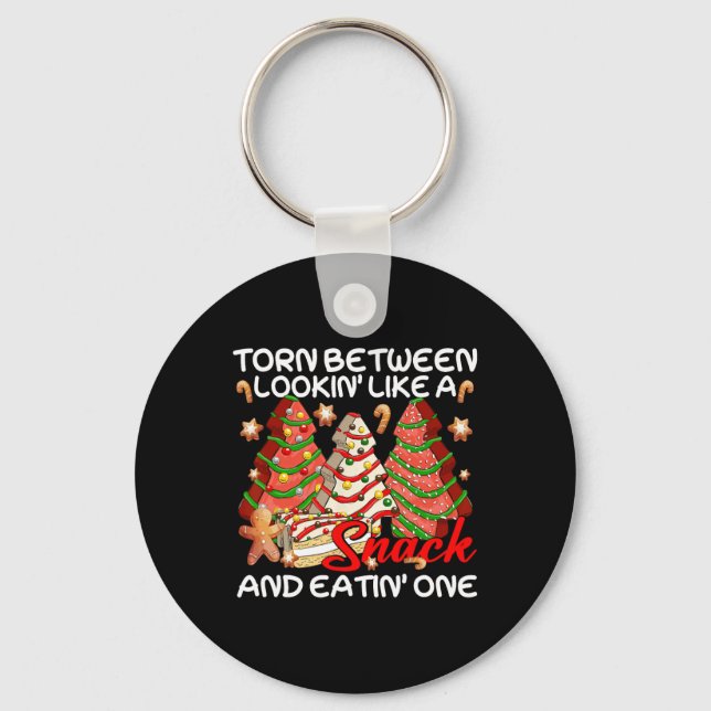 Julafton Träd mellan kök och säck Nyckelring (Framsida)