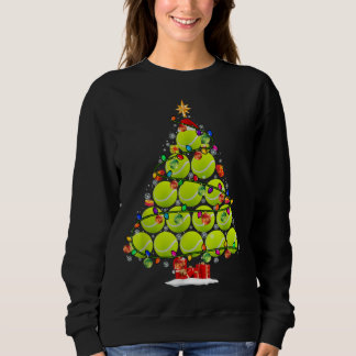 Julafton Träd Tennis Julafton Ljus Santa Tennis Bo T Shirt
