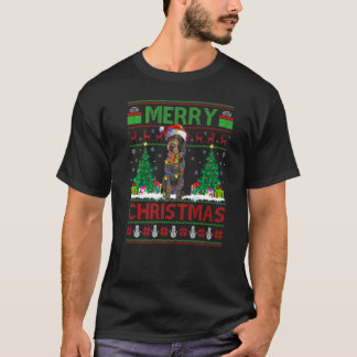 Julafton Träd Ugly Santa German Wirehsted Pointer  T Shirt