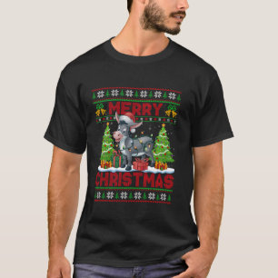Julafton Träd Ugly Stil Santa Hat Donkey jul T T Shirt