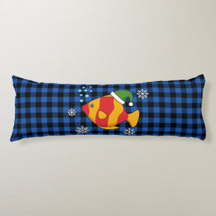 Julafton Tropiska fiskens Tecknad på Blue Buffalo  Kroppskudde