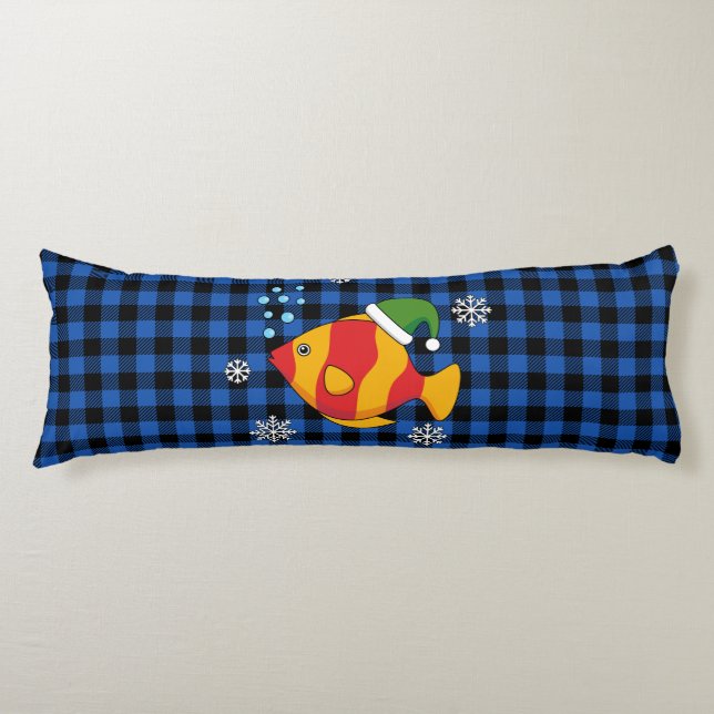 Julafton Tropiska fiskens Tecknad på Blue Buffalo  Kroppskudde (Framsidan)
