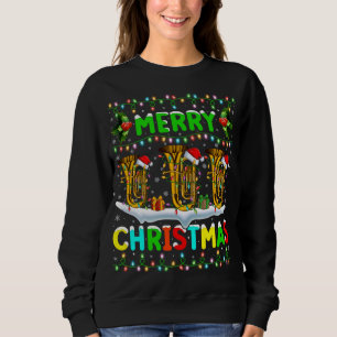 Julafton Tuba Lighting Santa Hat God jul Tuba T Shirt