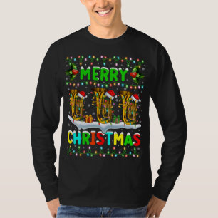 Julafton Tuba Lighting Santa Hat God jul Tuba T Shirt