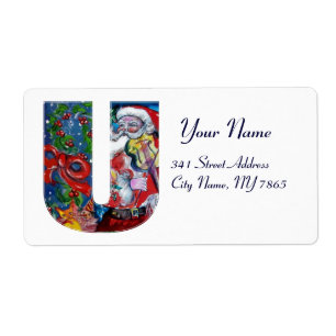 JULAFTON U BREV /JULTOMTEN MED VIOLIN MONOGRAM FRAKTSEDEL