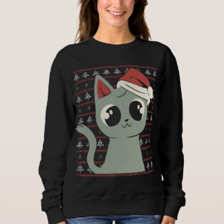 Julafton Ugly Sweater Funny julkatt T Shirt
