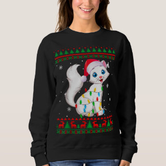 Julafton Ugly Sweater jul Ljus Kitten Kärlek T Shirt