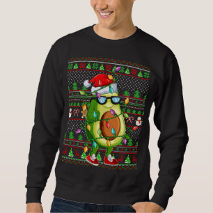 Julafton Ugly Sweater Stil Lighting Avocado-jul Lång Ärmad Tröja