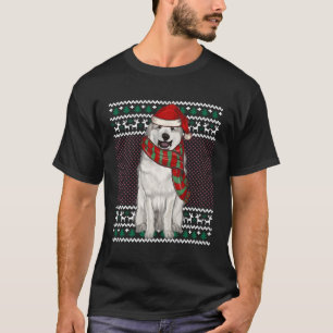 Julafton Underbar Pyrenee Hund Santa Hat Ugly för T Shirt