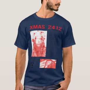 Julafton Vaporwave-juldesign Jultomten Street T Shirt
