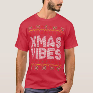 Julafton Vibes Ugly jul Sweater Mönster T Shirt