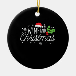 Julafton Vin och jul Julgransprydnad Keramik