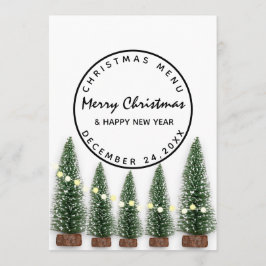 Julafton Vintermeny Ljusgrön Julgran Meny