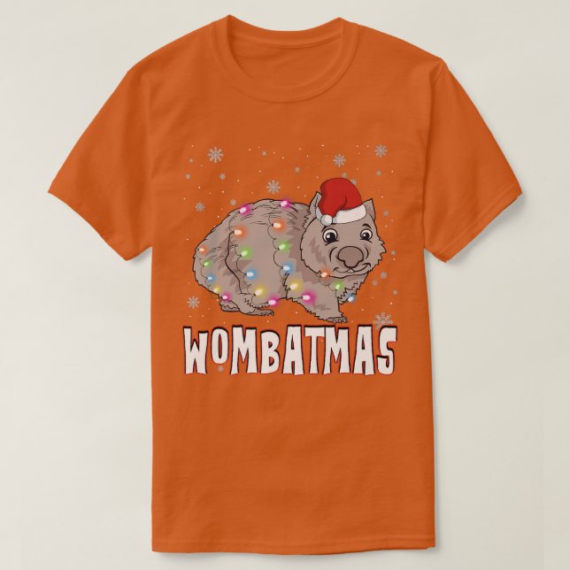 Julafton Wombatmas Vild Djurjul Ljus Wombat T Shirt (Design framsida)