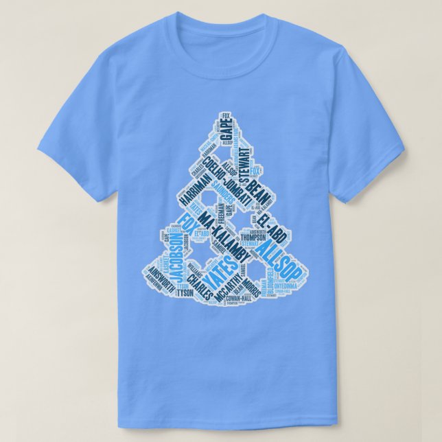 JULAFTON Wycombe Wanderers Julgran  T Shirt (Design framsida)