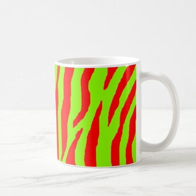 Julafton Zebra Red & Grönt Kaffemugg (Höger)