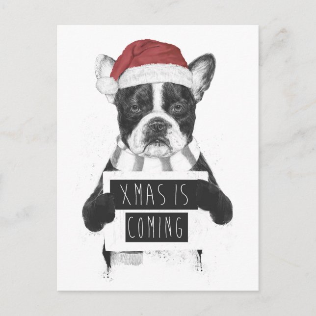 Julaftonen är kommande helg vykort (Framsida)