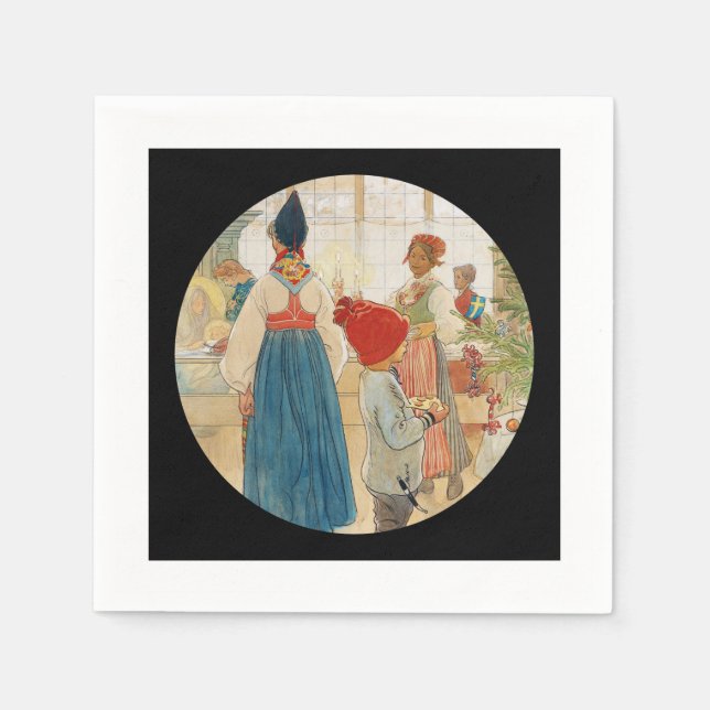 Julaftonen igen pappersservett (Framsidan)