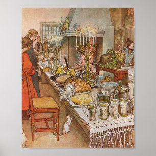Julaftonen Kväll, Carl Larsson Poster