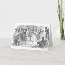 JulaftonFestivities på ett Louisiana gods Helgkort