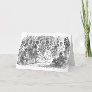 JulaftonFestivities på ett Louisiana gods Helgkort