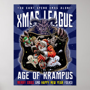 Julaftonligaålder av Krampus Poster