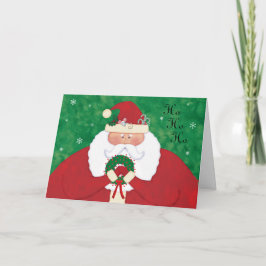 JulaftonSanta personlig Helgkort