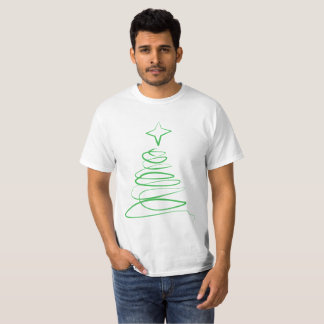 Julaftonträd virvlar runt skjortan - grönt tee shirt