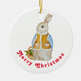 Juläge i gryningen med basket med gratiskli julgransprydnad keramik